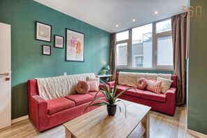 Appartement, 1 très grand lit et 1 canapé-lit (PV005) | Coin séjour
