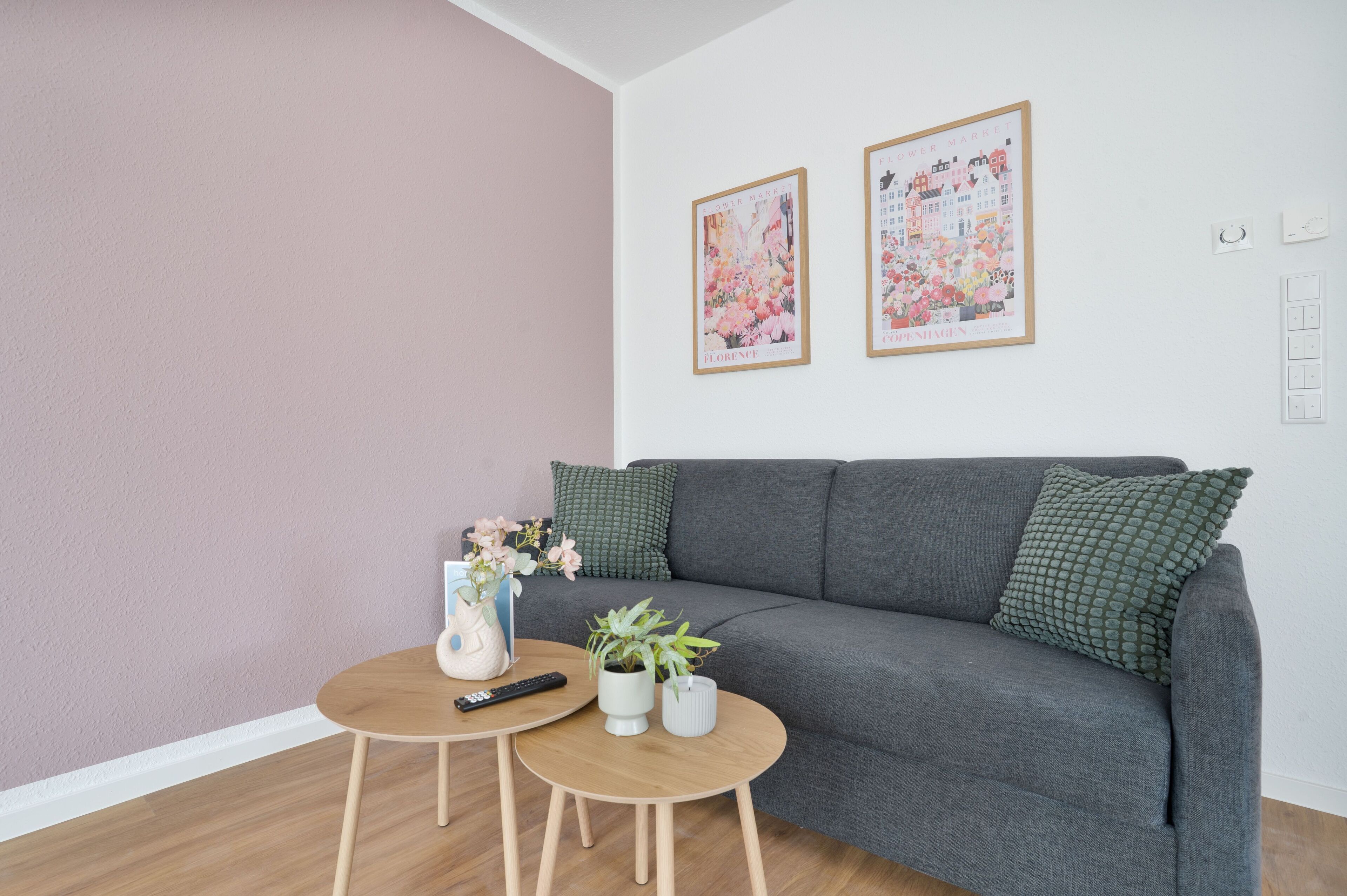 Premium-Apartment, 1 Schlafzimmer, Balkon | Wohnbereich