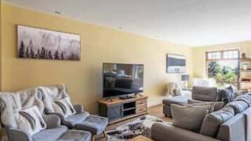 TV, fireplace, offices