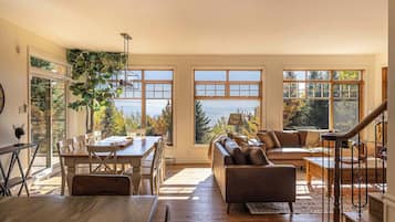 TV, fireplace, offices