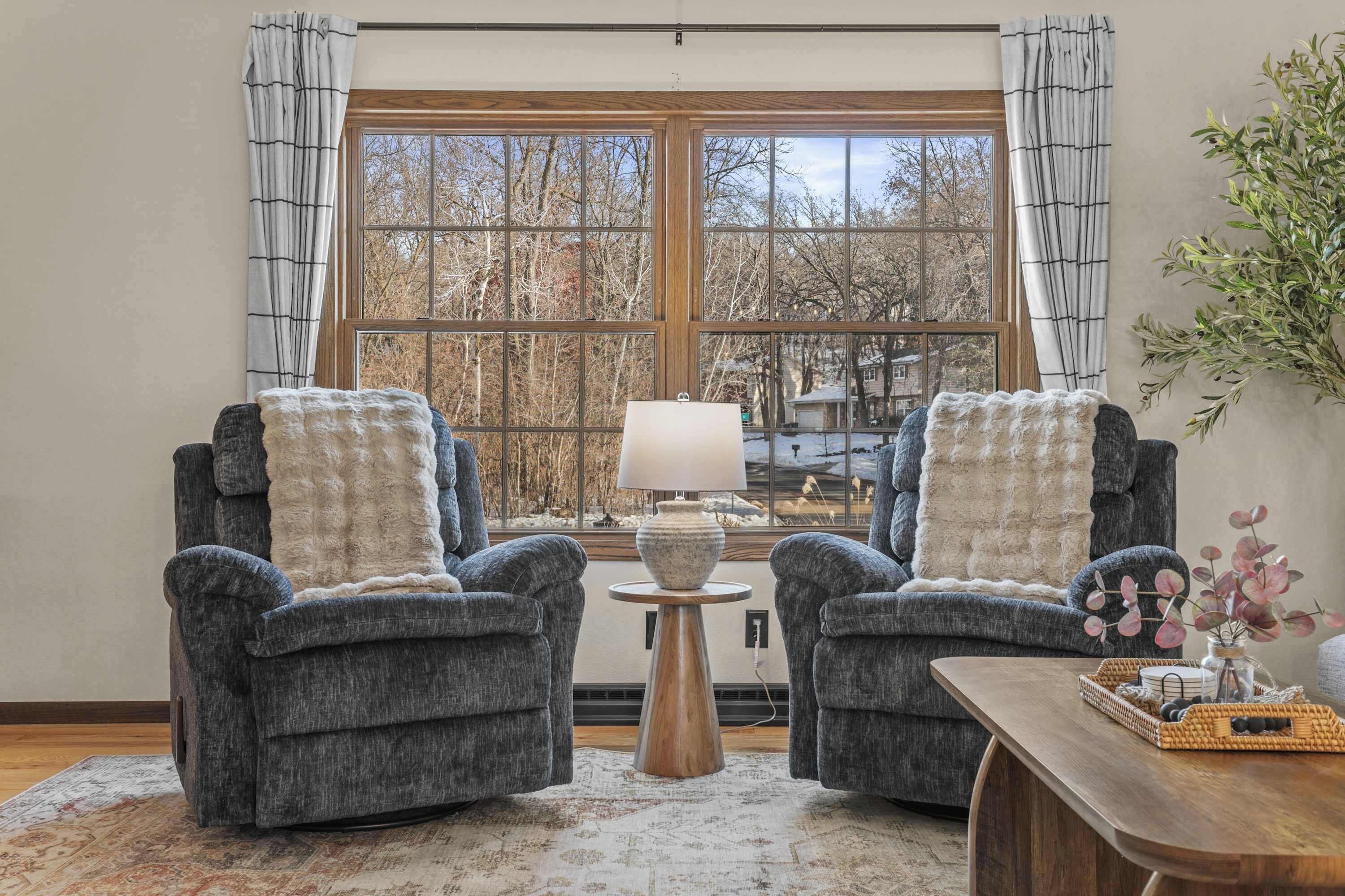 TV, fireplace, offices