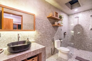 Shower, hair dryer
