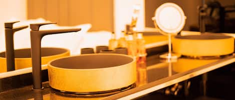 Suite, Patio, Valley View | Bathroom | Shower, hair dryer, towels, soap
