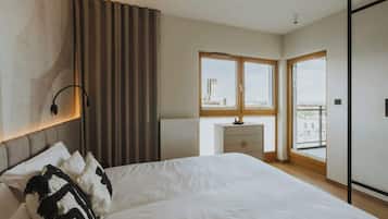 1 slaapkamer, een strijkplank/strijkijzer, reisbedje, wifi