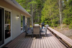 Outdoor dining - Spacious 4BR on Somes Sound! [Sound View] (Mount Desert)
