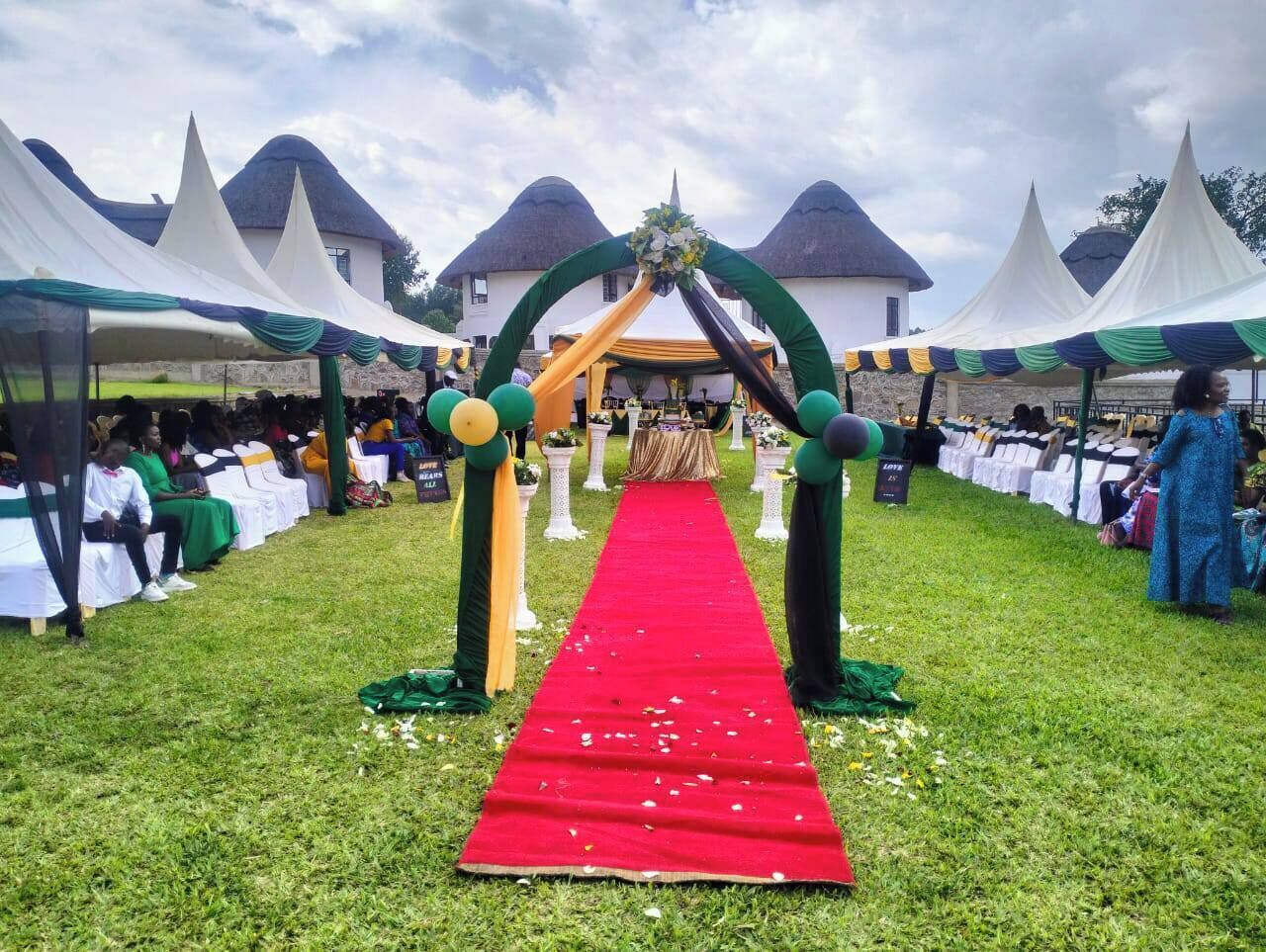 Outdoor banquet area