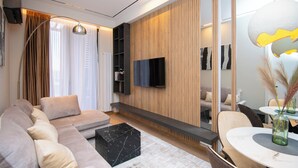Living area - New Stylish & Cozy 1-bedroom apartment in welcoming T'bilisi with AC (T'bilisi)