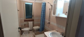 Haartrockner, Bidet, Handtücher, Seife