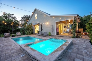 Outdoor pool, a heated pool
