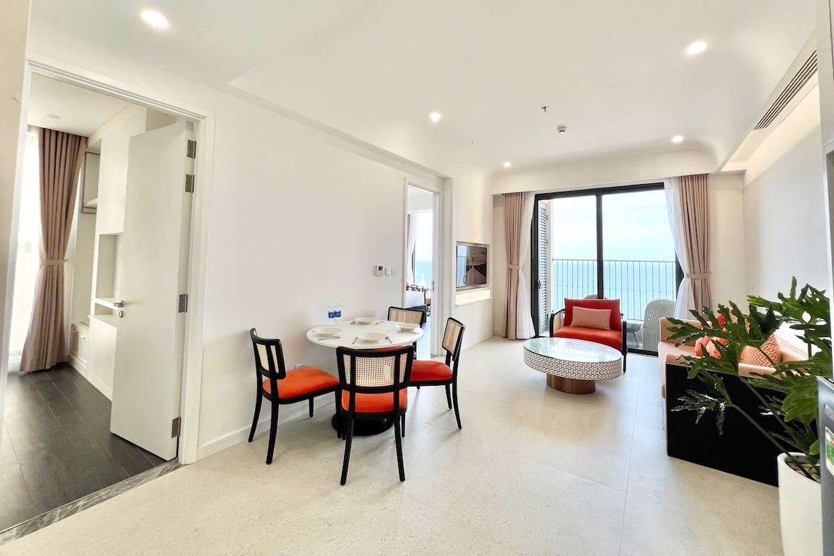 Atermis Two Bedroom Luxury - Firework and Ocean View | Living area | Flat-screen TV