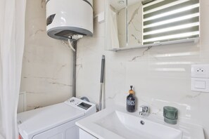 Towels, soap, toilet paper