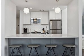 Fridge, microwave, oven, stovetop - 2 Units | Modern Getaway w/Kitchen | Close to Cultural District & Museums (Pittsburgh)