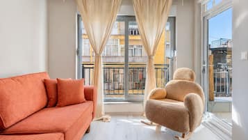 Familie appartement, 2 slaapkamers, niet-roken, balkon | Verduisterende gordijnen, geluiddichte muren