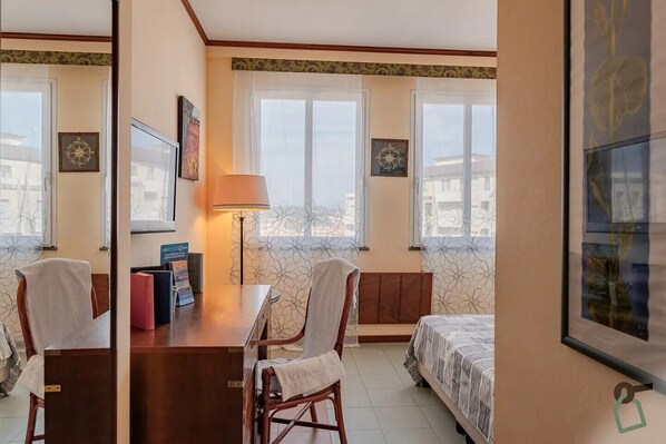 ห้องดับเบิล, วิวทะเล | โต๊ะทำงาน, เปล/เตียงเด็กอ่อน, Wi-Fi ฟรี, ผ้าปูที่นอน