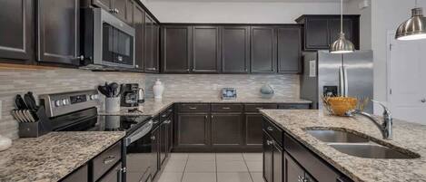 Microwave, dishwasher, high chair