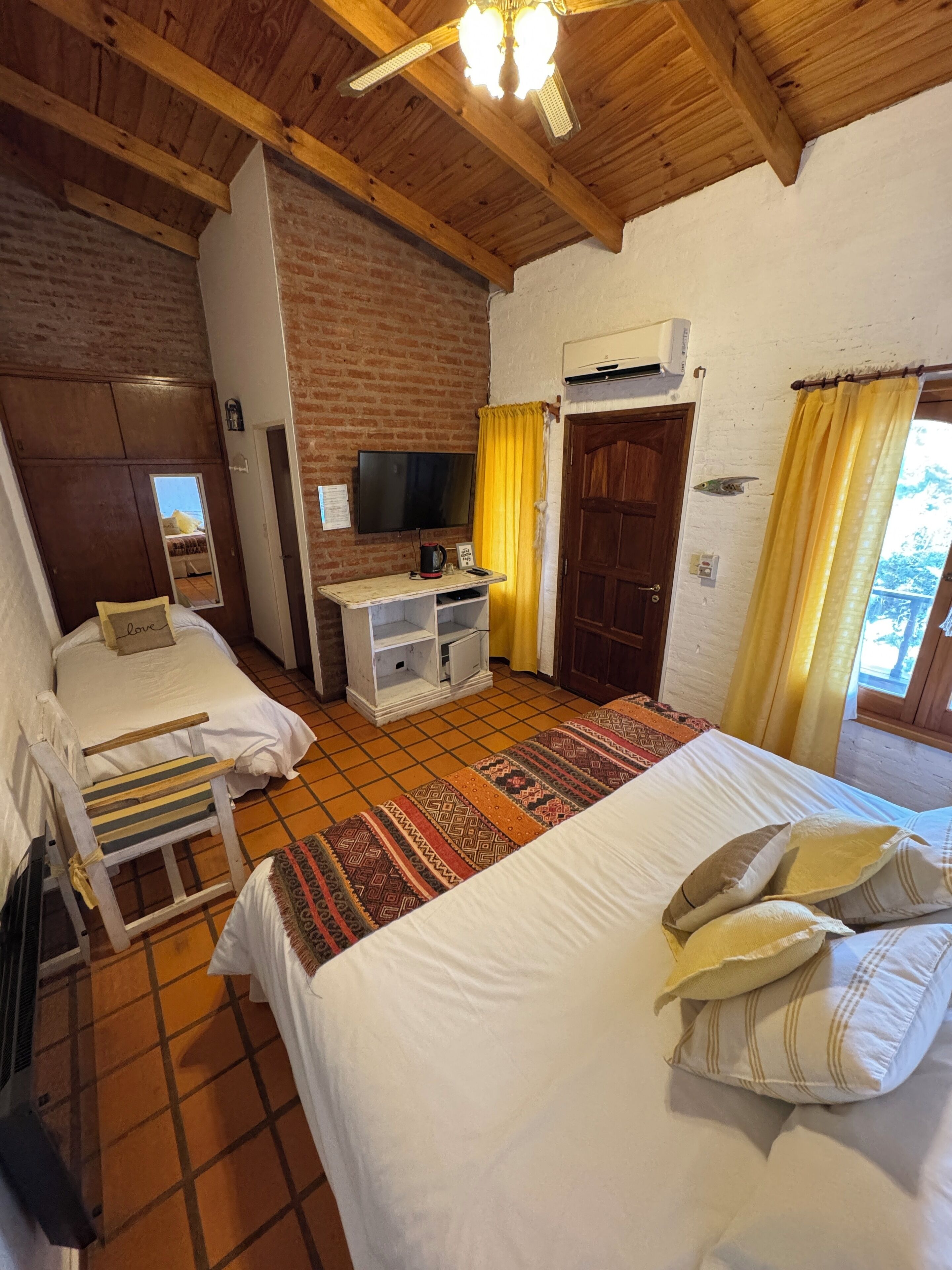 Tremannsrom – classic, bakgårdsutsikt (Room 7) | Bad