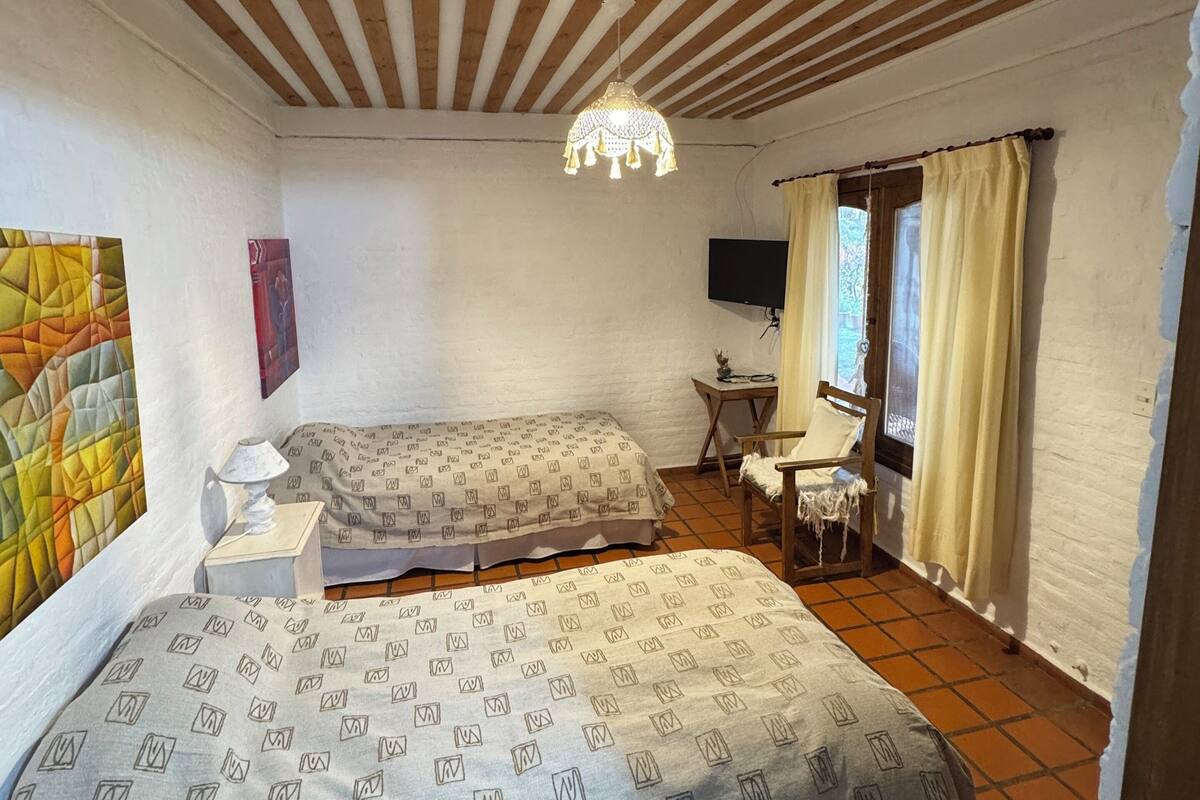 Twin Room, Courtyard View (Room 2) | In-room safe, free WiFi, bed sheets