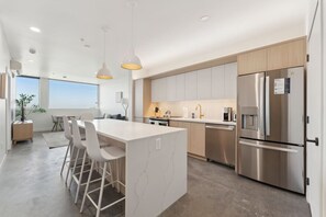 Fridge, microwave, oven, stovetop - Spacious 2BR in SLC | Kitchen & Terrace BBQ Near Vibrant Dining & Attractions (Salt Lake City)