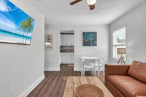 Condo, 1 Queen Bed with Sofa bed (The Bungalows #5) | Living area - The Bungalows #5 (Treasure Island)