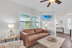 Condo, 1 Queen Bed with Sofa bed (The Bungalows #6) | Living area - The Bungalows #6 (Treasure Island)