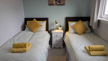 Blackout curtains, iron/ironing board, free WiFi