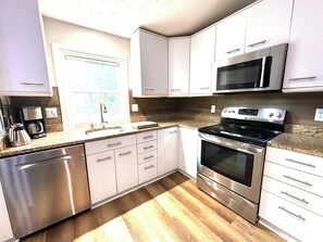 Microwave, oven, stovetop, dishwasher