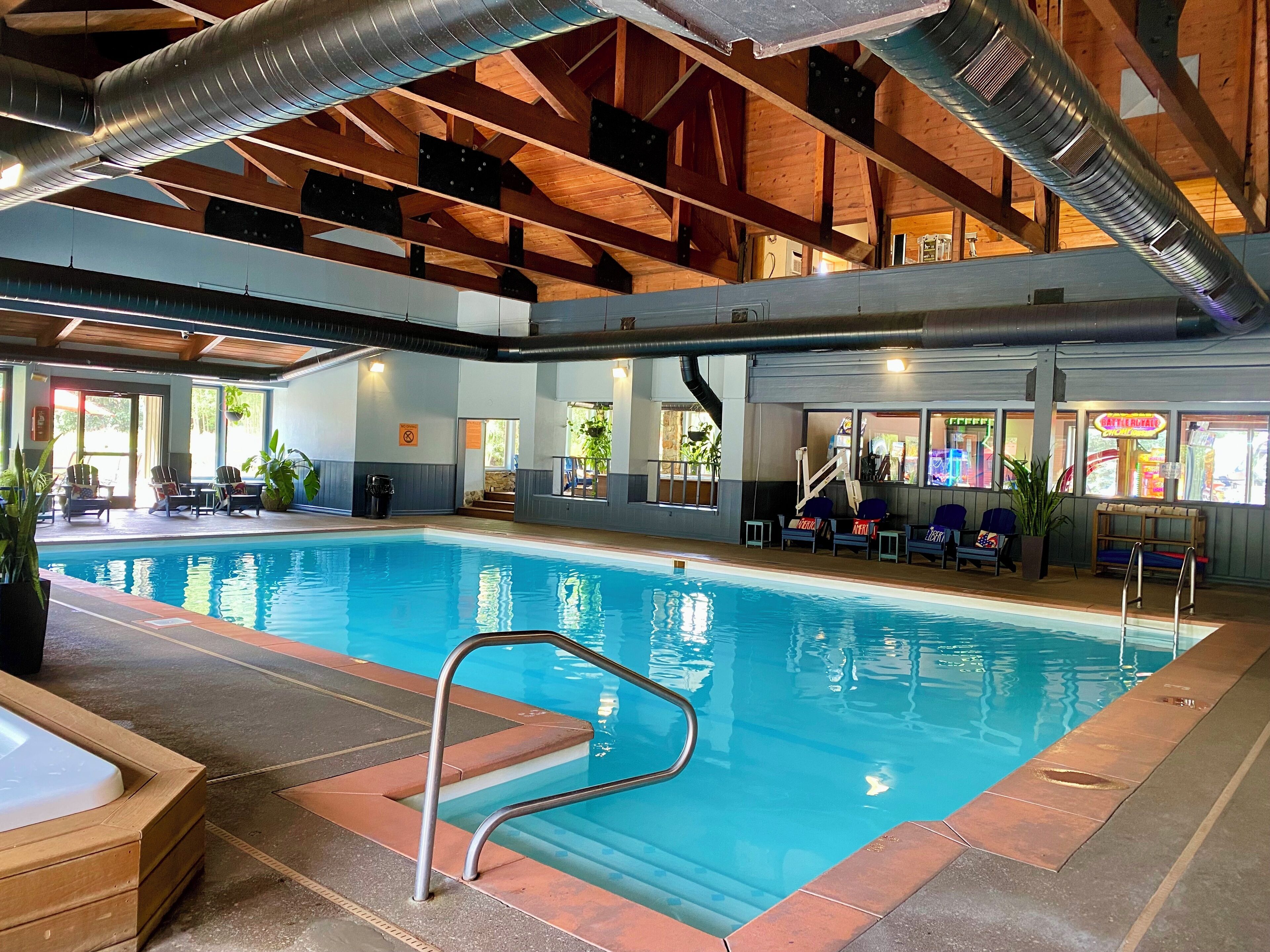 Indoor pool, a heated pool