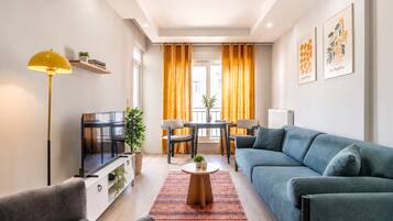 Condo familiar, 2 habitaciones, para no fumadores, balcón | Cortinas blackout, insonorización y tabla de planchar con plancha