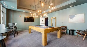 Game room - Landing | Amazing 1BD, Rooftop Lounge, Yoga Studio (Raleigh)