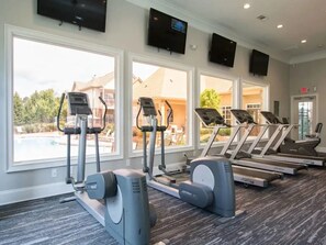 Fitness facility - Landing | Stylish 2BD, Gym, Tennis Court (McDonough)
