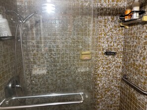 Towels, soap, shampoo, toilet paper