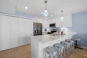 Condo, Multiple Beds, Patio, Ocean View (Errol By The Sea 126) | Private kitchen - Errol By The Sea 126 (New Smyrna Beach)