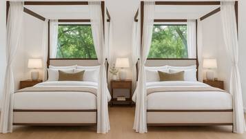 Escritorio, tabla de planchar con plancha, cuna de viaje y wifi