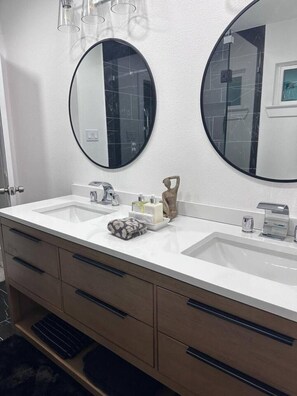 Hair dryer, towels