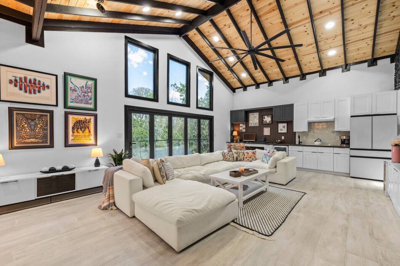 TV connectée, cheminée, chaîne hi-fi