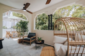 Habitación individual, balcón | Terraza o patio