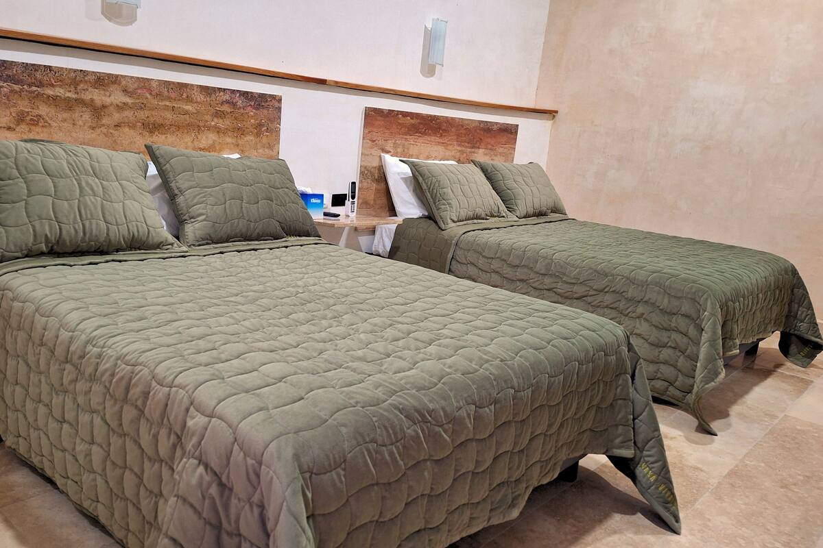 Comfort Double Room, 2 Double Beds, Tower | Desk, laptop workspace, free WiFi, bed sheets