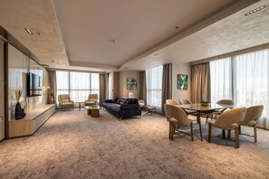 Executive Apartment, 1 Bedroom, Balcony, Mountain View | In-room safe, desk, laptop workspace, soundproofing - East Plaza Hotel  (Sofia)