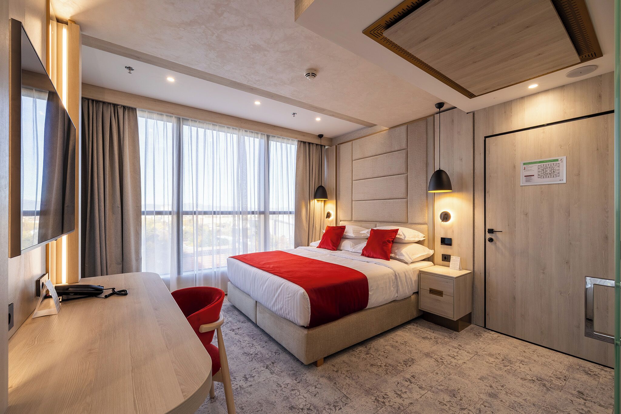 Premium Double Room, Balcony, City View | In-room safe, desk, laptop workspace, free WiFi