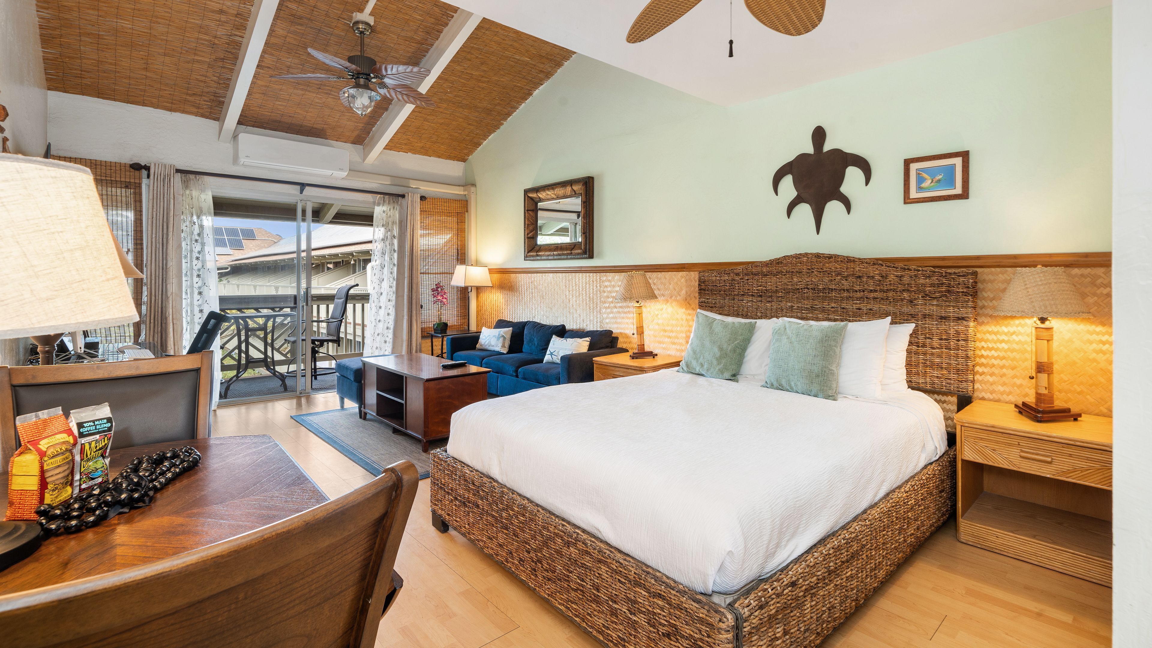 1 bedroom, desk, iron/ironing board, bed sheets