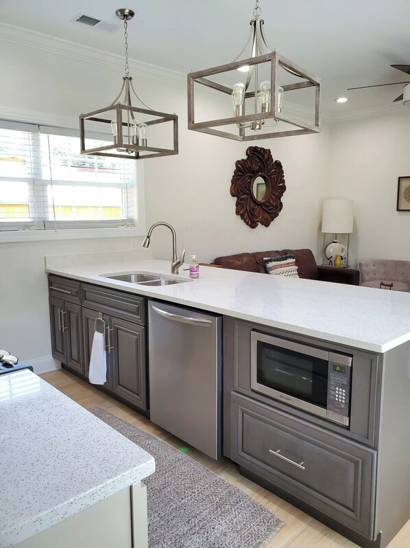 Microwave, oven, stovetop, dishwasher