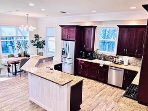 Microwave, oven, stovetop, dishwasher