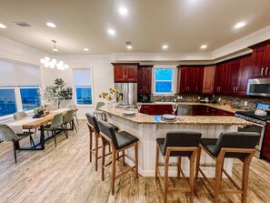 Microwave, oven, stovetop, dishwasher
