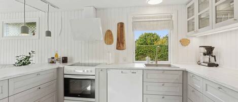 Fridge, oven, stovetop, dishwasher