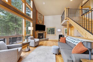 TV, fireplace, foosball, music library - New! Hot tub, Fire Pit, Foosball Table! (Bigfork)