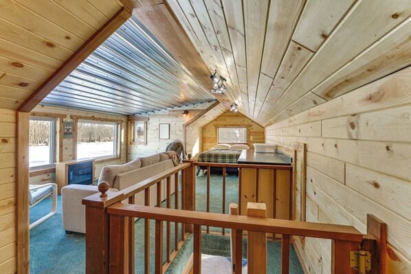 TV, fireplace, DVD player