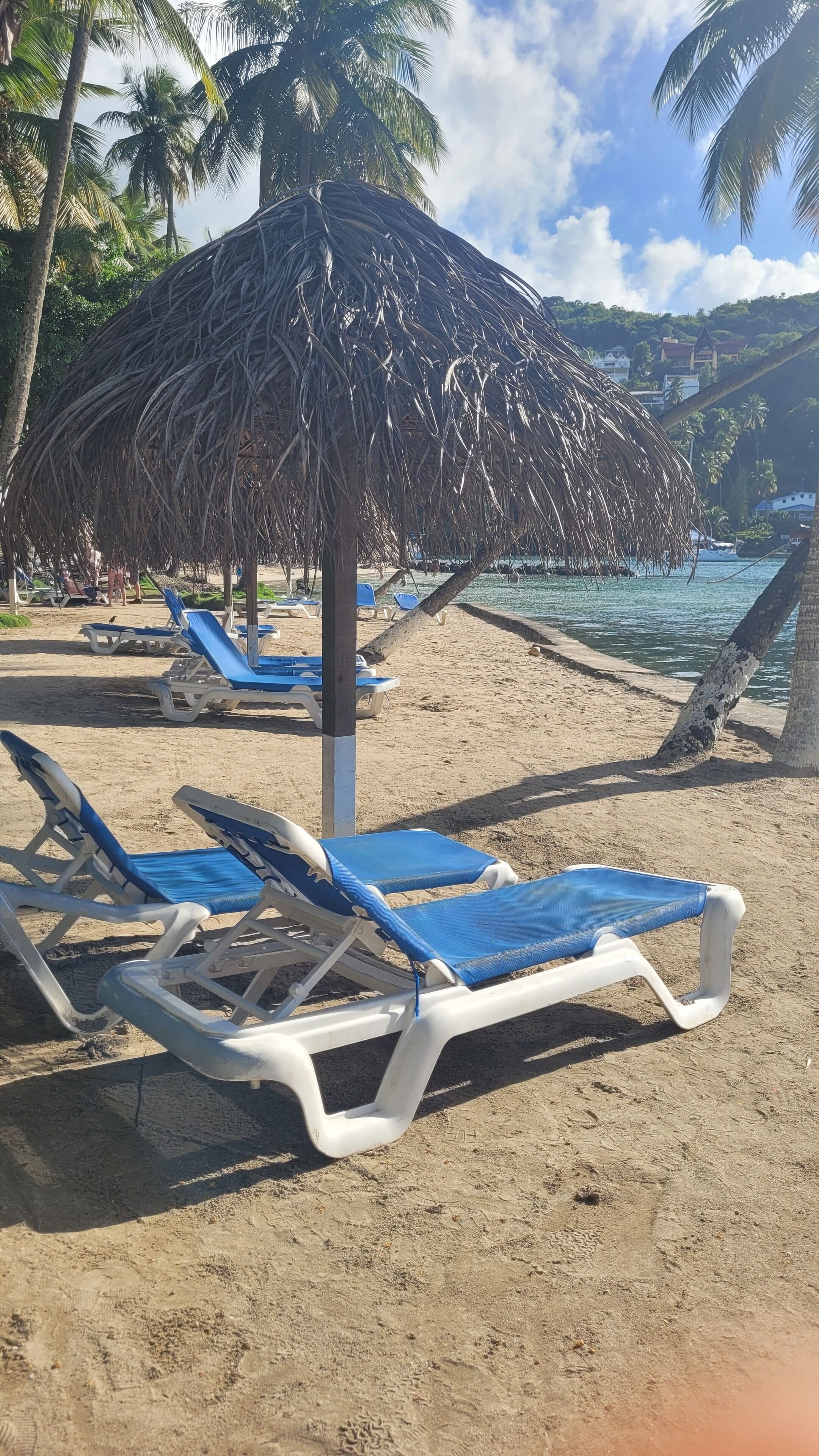 ビーチ、サンラウンジャー、ビーチタオル