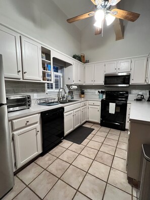 Microwave, oven, stovetop, dishwasher