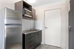 Mini-fridge, microwave