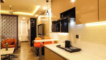 32-inch flat-screen TV with cable channels